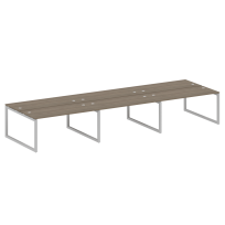 Metal System Quattro Р. ст. на 6 раб. места на О-образном м/к 50БО.СМ-6.4 Акация/Антрацит металл 4800*1475*750 Metal System Quattro Р. ст. на 6 раб. места на О-образном м/к 50БО.СМ-6.4 Акация/Антрацит металл 4800*1475*750