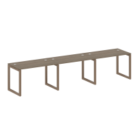 Metal System Quattro Р. ст. на 3 раб. места на О-образном м/к 50БО.СМ-3.2 Акация/Антрацит металл 3600*720*750 Metal System Quattro Р. ст. на 3 раб. места на О-образном м/к 50БО.СМ-3.2 Акация/Антрацит металл 3600*720*750