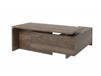 Стол для руководителя с опорной тумбой левый Festus FI-119L.DD / Фурнитура INOX / Орех пацифик табак Стол для руководителя с опорной тумбой левый Festus FI-119L.DD / Фурнитура INOX / Орех пацифик табак