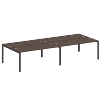 Metal System Р. ст. на 4 раб. места на П-образном м/к БП.СМ-4.5 Акация/Антрацит металл 3600*1475*750 Metal System Р. ст. на 4 раб. места на П-образном м/к БП.СМ-4.5 Акация/Антрацит металл 3600*1475*750