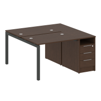 Metal System Quattro Р. ст. с тумбой на П-образном м/к 50БП.РС-СТП-2.1 Акация/Антрацит металл 1412*1475*750 Metal System Quattro Р. ст. с тумбой на П-образном м/к 50БП.РС-СТП-2.1 Акация/Антрацит металл 1412*1475*750