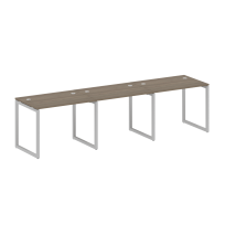 Metal System Quattro Р. ст. на 3 раб. места на О-образном м/к 40БО.СМ-3.1 Акация/Антрацит металл 3000*720*750 Metal System Quattro Р. ст. на 3 раб. места на О-образном м/к 40БО.СМ-3.1 Акация/Антрацит металл 3000*720*750