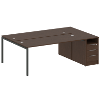 Metal System Quattro Р. ст. с тумбой на П-образном м/к 40БП.РС-СТП-2.5 Акация/Антрацит металл 2212*1475*750 Metal System Quattro Р. ст. с тумбой на П-образном м/к 40БП.РС-СТП-2.5 Акация/Антрацит металл 2212*1475*750