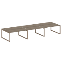 Metal System Quattro Р. ст. на 6 раб. места на О-образном м/к 50БО.СМ-6.4 Акация/Антрацит металл 4800*1475*750 Metal System Quattro Р. ст. на 6 раб. места на О-образном м/к 50БО.СМ-6.4 Акация/Антрацит металл 4800*1475*750