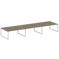 Metal System Quattro Р. ст. на 6 раб. места на О-образном м/к 40БО.СМ-6.5 Акация/Антрацит металл 5400*1475*750 Metal System Quattro Р. ст. на 6 раб. места на О-образном м/к 40БО.СМ-6.5 Акация/Антрацит металл 5400*1475*750