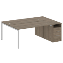 Metal System Quattro Р. ст. с тумбой на П-образном м/к 40БП.РС-СТП-2.4 Акация/Антрацит металл 2012*1475*750 Metal System Quattro Р. ст. с тумбой на П-образном м/к 40БП.РС-СТП-2.4 Акация/Антрацит металл 2012*1475*750