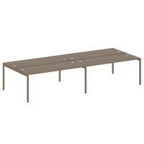 Metal System Quattro Р. ст. на 4 раб. места на П-образном м/к 40БП.СМ-4.5 Акация/Антрацит металл 3600*1475*750 Metal System Quattro Р. ст. на 4 раб. места на П-образном м/к 40БП.СМ-4.5 Акация/Антрацит металл 3600*1475*750