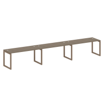 Metal System Quattro Р. ст. на 3 раб. места на О-образном м/к 50БО.СМ-3.4 Акация/Антрацит металл 4800*720*750 Metal System Quattro Р. ст. на 3 раб. места на О-образном м/к 50БО.СМ-3.4 Акация/Антрацит металл 4800*720*750