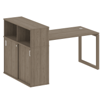 Metal System Quattro Стол офисный с шкафом-купе на О-образном м/к 50БО.РС-СШК-3.3 Т Вяз/Мокко металл 1810×1120×1098 Metal System Quattro Стол офисный с шкафом-купе на О-образном м/к 50БО.РС-СШК-3.3 Т Вяз/Мокко металл 1810×1120×1098