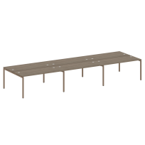 Metal System Quattro Р. ст. на 6 раб. места на П-образном м/к 40БП.СМ-6.4 Акация/Антрацит металл 4800*1475*750 Metal System Quattro Р. ст. на 6 раб. места на П-образном м/к 40БП.СМ-6.4 Акация/Антрацит металл 4800*1475*750