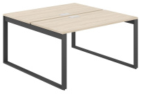 Стол-бенч с лючком Allegro / 1600×1438×750 / Профиль О-образный: 70×20 Антрацит / Столешница: Белый / AG.136.WH.L.72.AN Стол-бенч с лючком Allegro / 1600×1438×750 / Профиль О-образный: 70×20 Антрацит / Столешница: Белый / AG.136.WH.L.72.AN