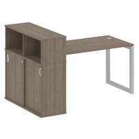 Metal System Quattro Стол офисный с шкафом-купе на О-образном м/к 50БО.РС-СШК-3.3 Т Вяз/Мокко металл 1810×1120×1098 Metal System Quattro Стол офисный с шкафом-купе на О-образном м/к 50БО.РС-СШК-3.3 Т Вяз/Мокко металл 1810×1120×1098