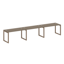 Metal System Quattro Р. ст. на 3 раб. места на О-образном м/к 50БО.СМ-3.3 Акация/Антрацит металл 4200*720*750 Metal System Quattro Р. ст. на 3 раб. места на О-образном м/к 50БО.СМ-3.3 Акация/Антрацит металл 4200*720*750