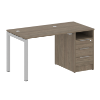 Metal System Quattro Р. ст. с тумбой на П-образном м/к 50БП.РС-СТП-1.1 Акация/Антрацит металл 1412*720*750 Metal System Quattro Р. ст. с тумбой на П-образном м/к 50БП.РС-СТП-1.1 Акация/Антрацит металл 1412*720*750