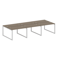 Metal System Quattro Р. ст. на 6 раб. места на О-образном м/к 40БО.СМ-6.2 Акация/Антрацит металл 3600*1475*750 Metal System Quattro Р. ст. на 6 раб. места на О-образном м/к 40БО.СМ-6.2 Акация/Антрацит металл 3600*1475*750