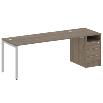 Metal System Quattro Р. ст. с тумбой на П-образном м/к 40БП.РС-СТП-1.5 Акация/Антрацит металл 2212*720*750 Metal System Quattro Р. ст. с тумбой на П-образном м/к 40БП.РС-СТП-1.5 Акация/Антрацит металл 2212*720*750