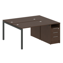 Metal System Quattro Р. ст. с тумбой на П-образном м/к 50БП.РС-СТП-2.2 Акация/Антрацит металл 1612*1475*750 Metal System Quattro Р. ст. с тумбой на П-образном м/к 50БП.РС-СТП-2.2 Акация/Антрацит металл 1612*1475*750