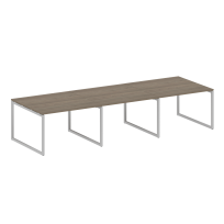 Metal System Quattro Перег. стол (3 столешницы) на О-оразном м/к 40БО.ПРГ-3.2 Акация/Антрацит металл 3600*1235*750 Metal System Quattro Перег. стол (3 столешницы) на О-оразном м/к 40БО.ПРГ-3.2 Акация/Антрацит металл 3600*1235*750