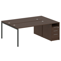 Metal System Quattro Р. ст. с тумбой на П-образном м/к 40БП.РС-СТП-2.4 Акация/Антрацит металл 2012*1475*750 Metal System Quattro Р. ст. с тумбой на П-образном м/к 40БП.РС-СТП-2.4 Акация/Антрацит металл 2012*1475*750