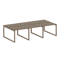 Metal System Quattro Р. ст. на 6 раб. места на О-образном м/к 50БО.СМ-6.1 Акация/Антрацит металл 3000*1475*750 Metal System Quattro Р. ст. на 6 раб. места на О-образном м/к 50БО.СМ-6.1 Акация/Антрацит металл 3000*1475*750