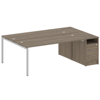 Metal System Quattro Р. ст. с тумбой на П-образном м/к 40БП.РС-СТП-2.5 Акация/Антрацит металл 2212*1475*750 Metal System Quattro Р. ст. с тумбой на П-образном м/к 40БП.РС-СТП-2.5 Акация/Антрацит металл 2212*1475*750