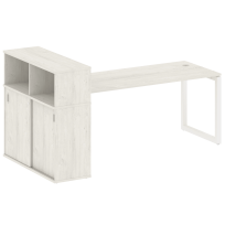 Metal System Quattro Стол офисный с шкафом-купе на О-образном м/к 50БО.РС-СШК-3.5 Т Вяз/Мокко металл 2210×1120×1098 Metal System Quattro Стол офисный с шкафом-купе на О-образном м/к 50БО.РС-СШК-3.5 Т Вяз/Мокко металл 2210×1120×1098