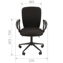 Кресло офисное Chairman 9801 Black Россия / Ткань / Т-13 Серый Black