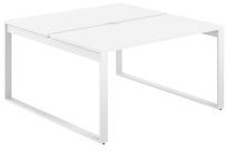Стол-бенч с вырезом Allegro / 1600×1438×750 / Профиль О-образный: 70×20 Белый / Столешница: Белый / AG.136.WH.V.72.WH Стол-бенч с вырезом Allegro / 1600×1438×750 / Профиль О-образный: 70×20 Белый / Столешница: Белый / AG.136.WH.V.72.WH