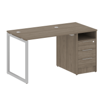 Metal System Quattro Р. ст. с тумбой на О-образном м/к 40БО.РС-СТП-1.1 Акация/Антрацит металл 1412*720*750 Metal System Quattro Р. ст. с тумбой на О-образном м/к 40БО.РС-СТП-1.1 Акация/Антрацит металл 1412*720*750