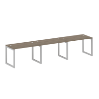 Metal System Quattro Р. ст. на 3 раб. места на О-образном м/к 50БО.СМ-3.2 Акация/Антрацит металл 3600*720*750 Metal System Quattro Р. ст. на 3 раб. места на О-образном м/к 50БО.СМ-3.2 Акация/Антрацит металл 3600*720*750