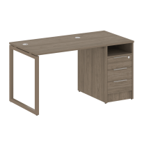 Metal System Quattro Р. ст. с тумбой на О-образном м/к 40БО.РС-СТП-1.1 Акация/Антрацит металл 1412*720*750 Metal System Quattro Р. ст. с тумбой на О-образном м/к 40БО.РС-СТП-1.1 Акация/Антрацит металл 1412*720*750