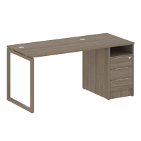 Metal System Quattro Р. ст. с тумбой на О-образном м/к 40БО.РС-СТП-1.2 Акация/Антрацит металл 1612*720*750 Metal System Quattro Р. ст. с тумбой на О-образном м/к 40БО.РС-СТП-1.2 Акация/Антрацит металл 1612*720*750