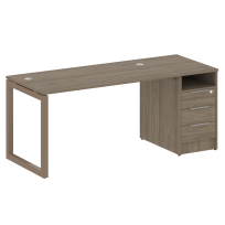 Metal System Quattro Р. ст. с тумбой на О-образном м/к 50БО.РС-СТП-1.3 Акация/Антрацит металл 1812*720*750 Metal System Quattro Р. ст. с тумбой на О-образном м/к 50БО.РС-СТП-1.3 Акация/Антрацит металл 1812*720*750