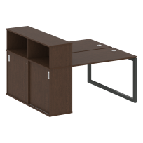 Metal System Quattro Р. ст. с шкафом-купе на О-образном м/к 50БО.РС-СШК-2.2 Т Акация/Антрацит металл 1610*1475*1098 Metal System Quattro Р. ст. с шкафом-купе на О-образном м/к 50БО.РС-СШК-2.2 Т Акация/Антрацит металл 1610*1475*1098