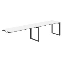Стол-бенч комбо s-b-s с вырезом Allegro / 3200×800×750 / Профиль О-образный: 70×20 Антрацит / Столешница: Белый / AG.199.WH.V.72.AN Стол-бенч комбо s-b-s с вырезом Allegro / 3200×800×750 / Профиль О-образный: 70×20 Антрацит / Столешница: Белый / AG.199.WH.V.72.AN