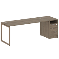 Metal System Quattro Р. ст. с тумбой на О-образном м/к 40БО.РС-СТП-1.5 Акация/Антрацит металл 2212*720*750 Metal System Quattro Р. ст. с тумбой на О-образном м/к 40БО.РС-СТП-1.5 Акация/Антрацит металл 2212*720*750
