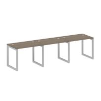 Metal System Quattro Р. ст. на 3 раб. места на О-образном м/к 50БО.СМ-3.1 Акация/Антрацит металл 3000*720*750 Metal System Quattro Р. ст. на 3 раб. места на О-образном м/к 50БО.СМ-3.1 Акация/Антрацит металл 3000*720*750