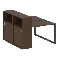 Metal System Quattro Р. ст. с шкафом-купе на О-образном м/к 50БО.РС-СШК-2.1 Т Акация/Антрацит металл 1410*1475*1098 Metal System Quattro Р. ст. с шкафом-купе на О-образном м/к 50БО.РС-СШК-2.1 Т Акация/Антрацит металл 1410*1475*1098