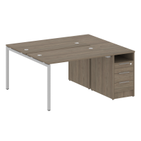 Metal System Quattro Р. ст. с тумбой на П-образном м/к 40БП.РС-СТП-2.2 Акация/Антрацит металл 1612*1475*750 Metal System Quattro Р. ст. с тумбой на П-образном м/к 40БП.РС-СТП-2.2 Акация/Антрацит металл 1612*1475*750