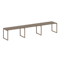 Metal System Quattro Р. ст. на 3 раб. места на О-образном м/к 40БО.СМ-3.3 Акация/Антрацит металл 4200*720*750 Metal System Quattro Р. ст. на 3 раб. места на О-образном м/к 40БО.СМ-3.3 Акация/Антрацит металл 4200*720*750