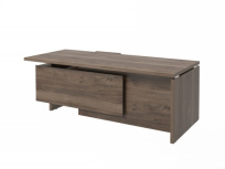 Стол для руководителя с опорной тумбой правый Festus FI-121R.DD / Фурнитура INOX / Орех пацифик табак Стол для руководителя с опорной тумбой правый Festus FI-121R.DD / Фурнитура INOX / Орех пацифик табак