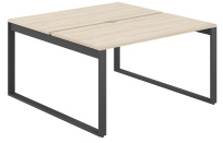 Стол-бенч с вырезом Allegro / 1600×1638×750 / Профиль О-образный: 70×20 Антрацит / Столешница: Белый / AG.139.WH.V.72.AN Стол-бенч с вырезом Allegro / 1600×1638×750 / Профиль О-образный: 70×20 Антрацит / Столешница: Белый / AG.139.WH.V.72.AN