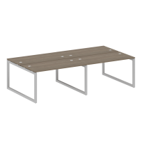 Metal System Quattro Р. ст. на 4 раб. места на О-образном м/к 50БО.СМ-4.3 Акация/Антрацит металл 2800*1475*750