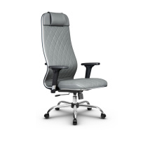 Кресло для руководителя Метта L 1m 40M/2D_17833_Кожа перфорированная NewLeather – Черный